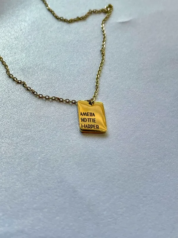 Mini Dog Tag Necklace