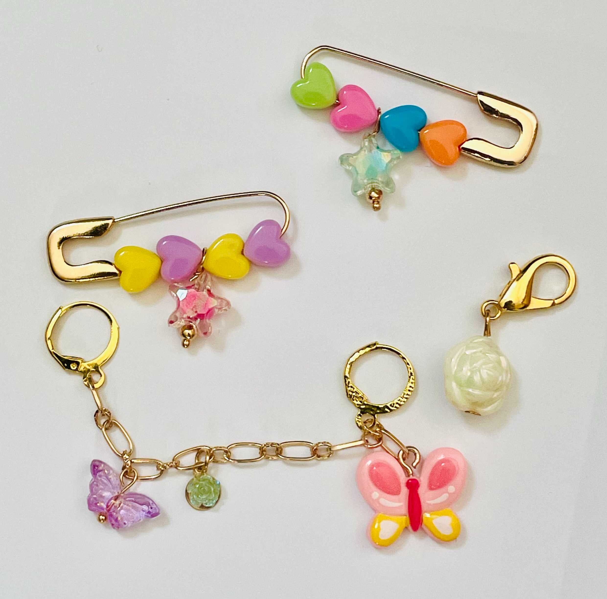 Shoe Charm Set, Shoe Lace Charms, Shoe Lace Chain by Babes Hardware