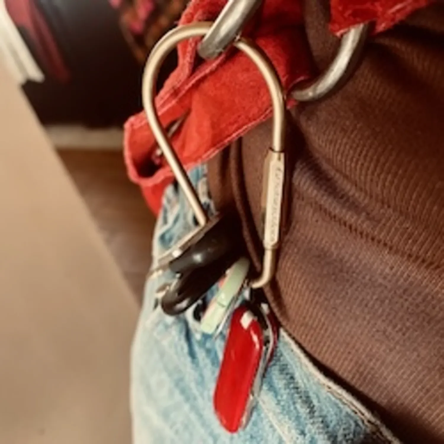 Brass Teardrop Carabiner Key Chain