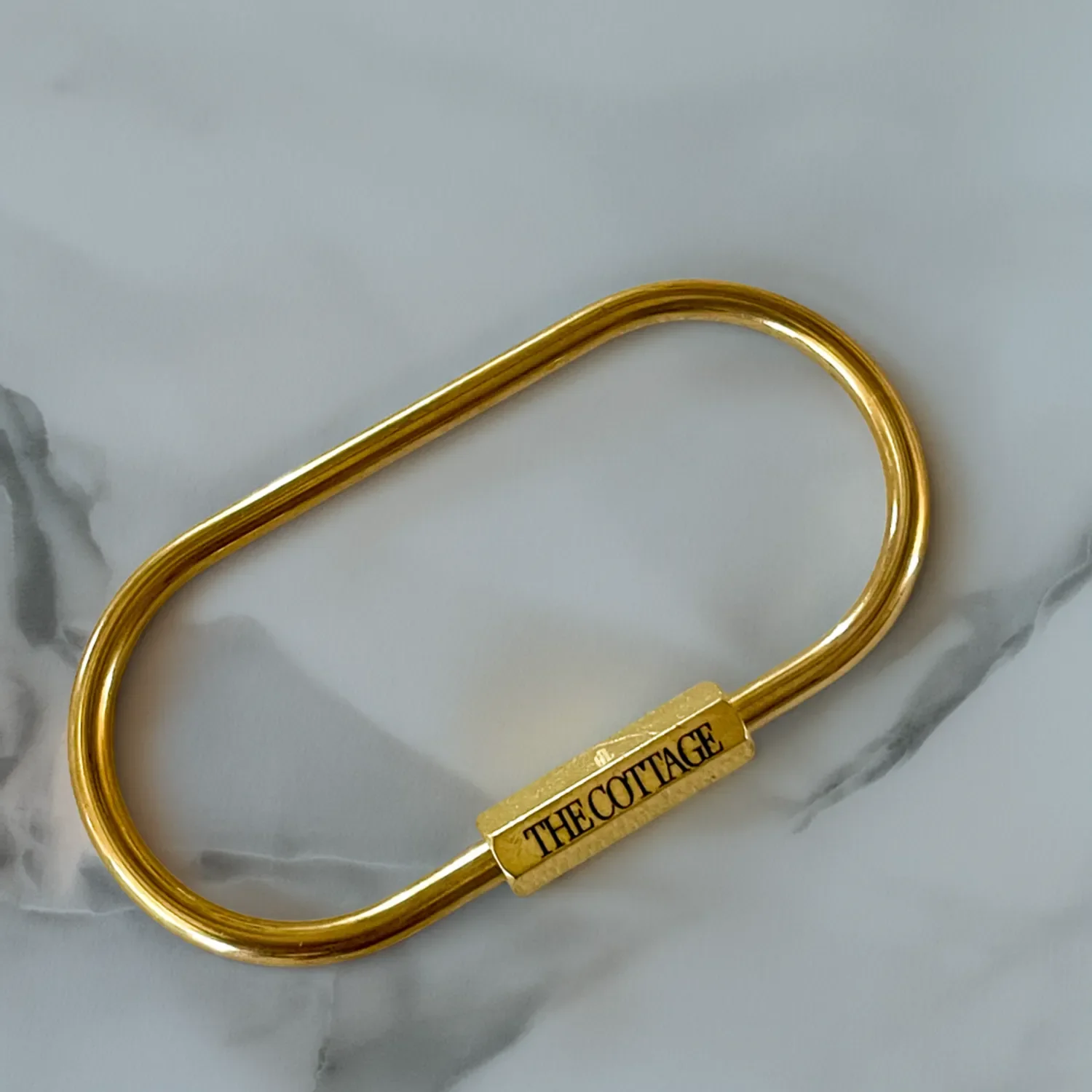 Engraved Brass Carabiner Bag Charm
