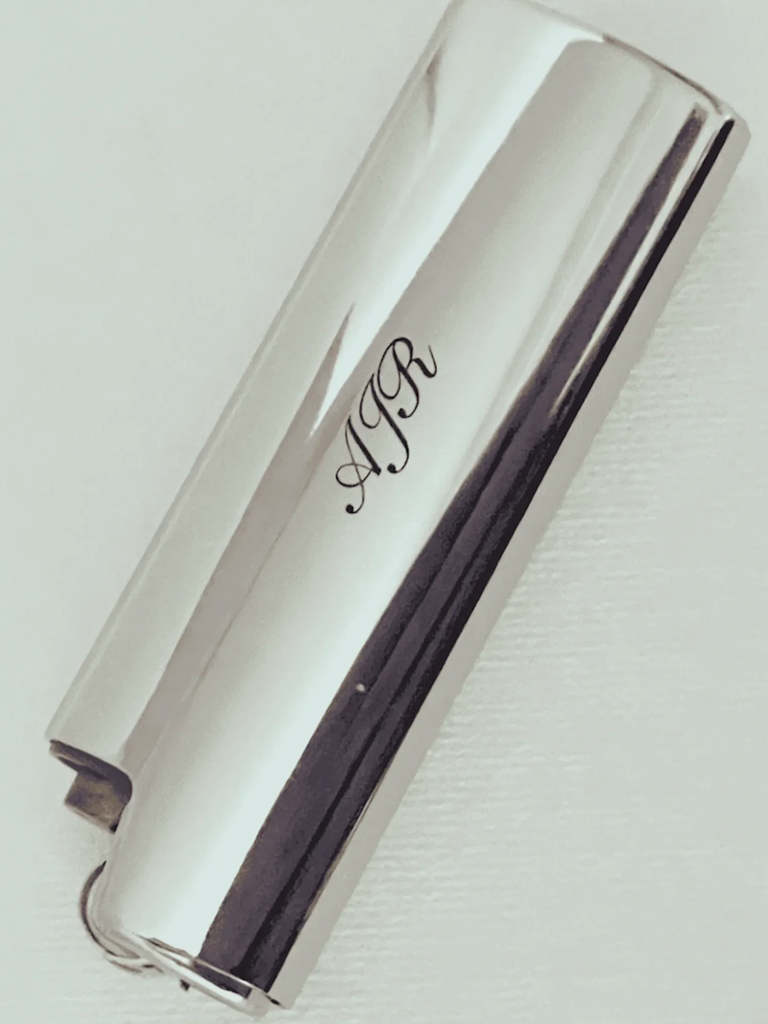 Personalized Luxury Silver Lighter Cover by Babe's Hardware