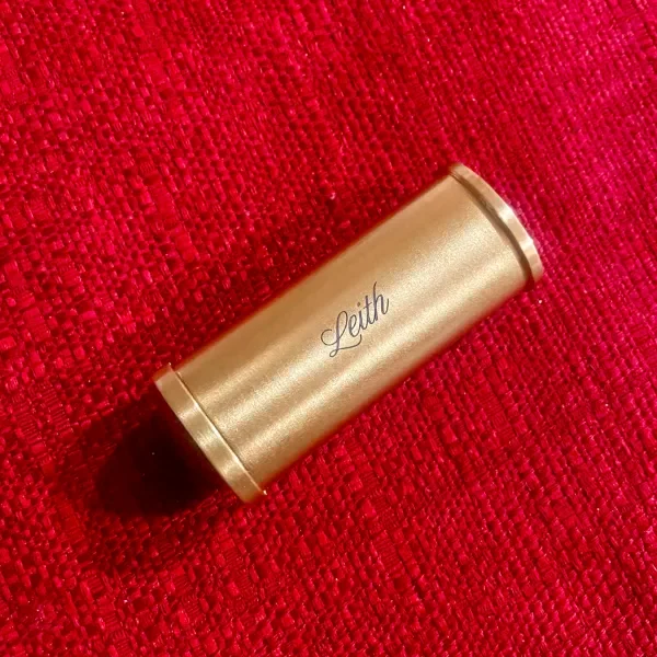 Script font engraved silver bic lighter sleeve