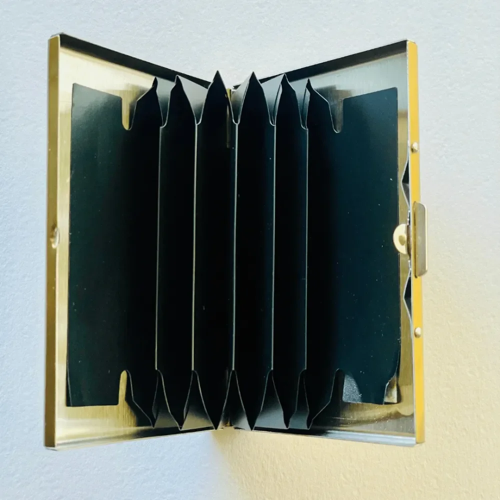 Engraved Brass Business Card Holder – Personalized Slim Metal Card Wallet