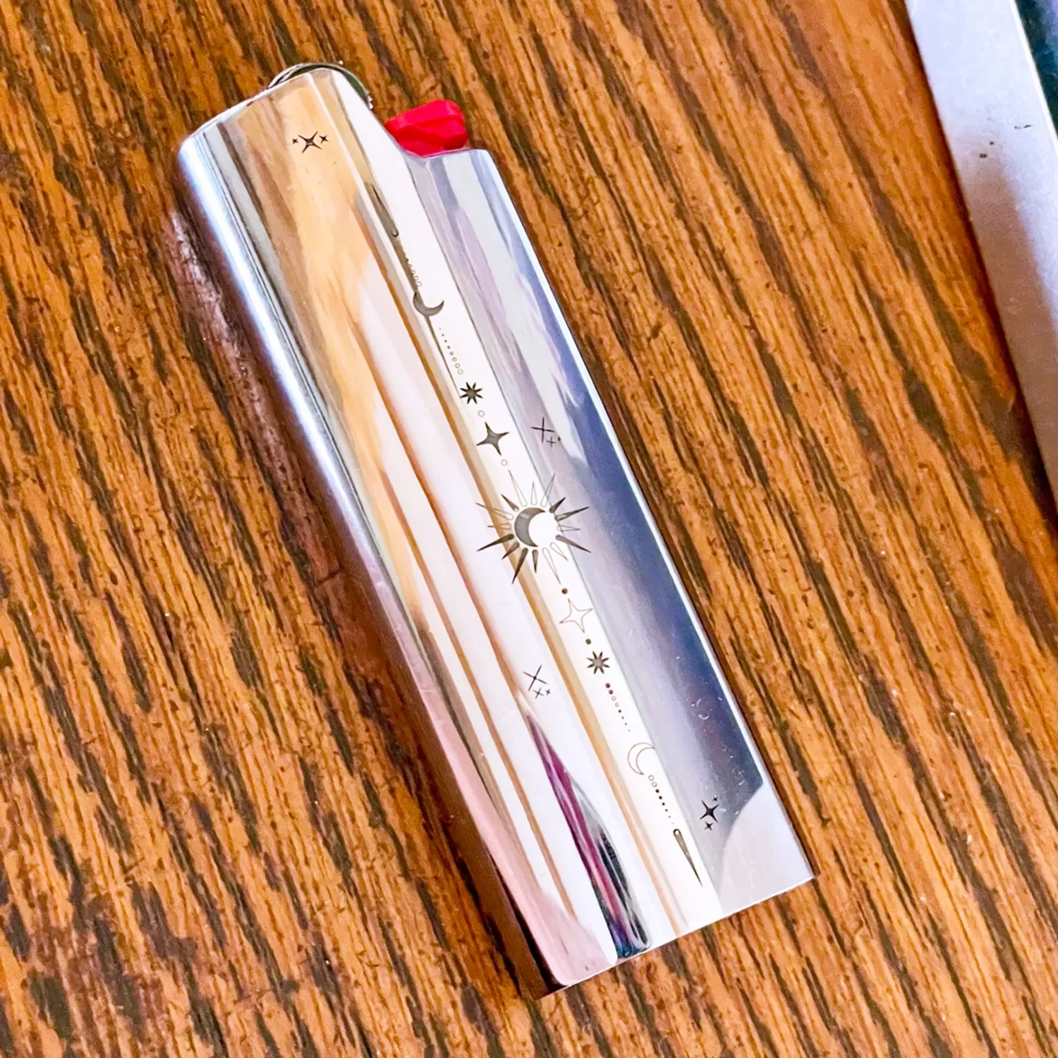 Custom engraved stainless steel lighter cover for Bic Lighters, Luxury chrome lighter case, custom engraved