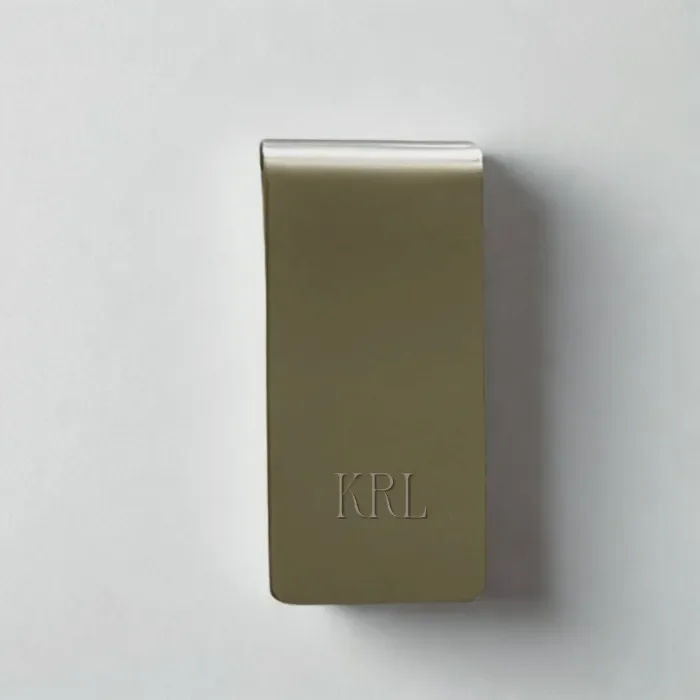 Custom Engraved Silver Money Clip