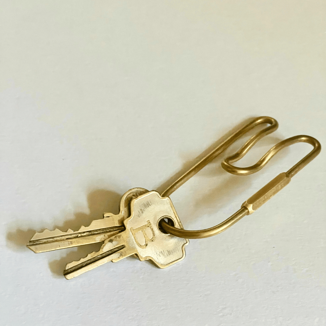 Brass Key Clip Carabiner by Babe's Hardware