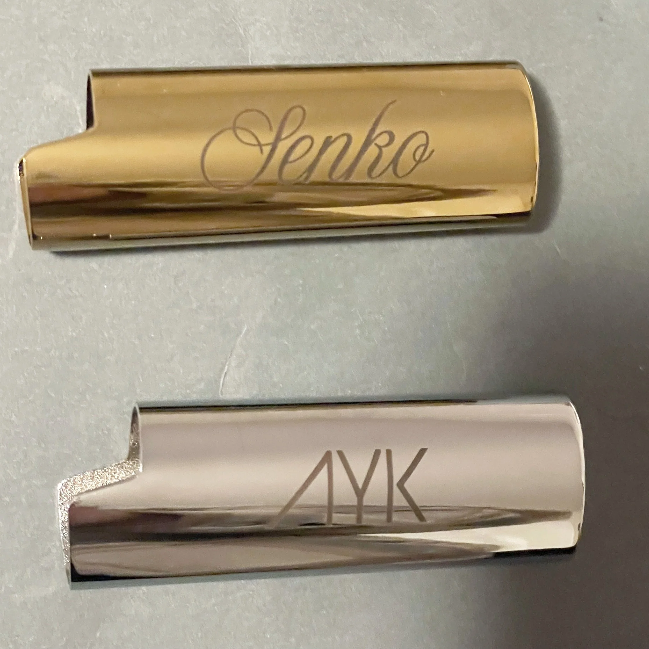 Name & Initials On Gold and Silver Chrome Lighters