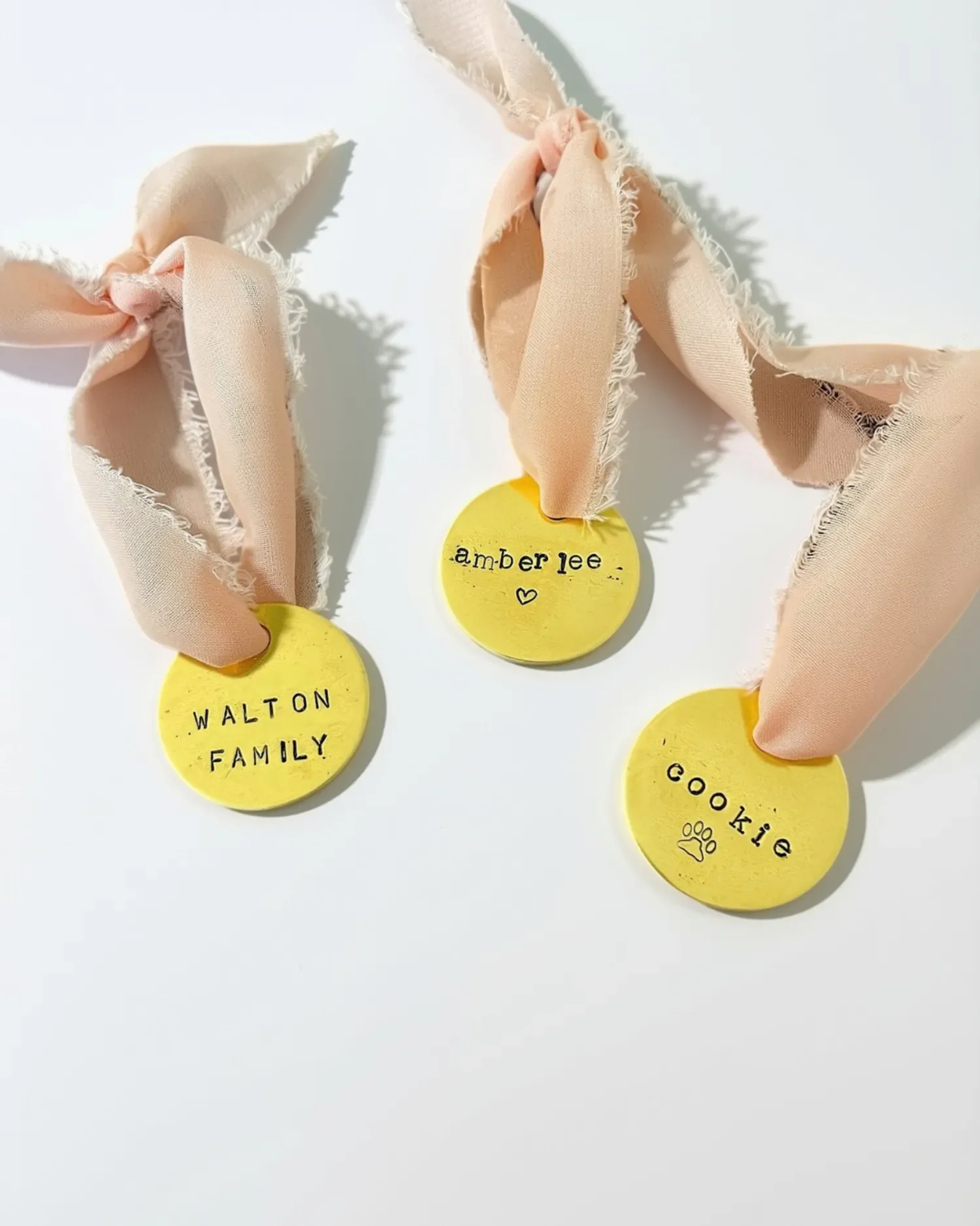 Hand-Stamped Brass Ornament Tag