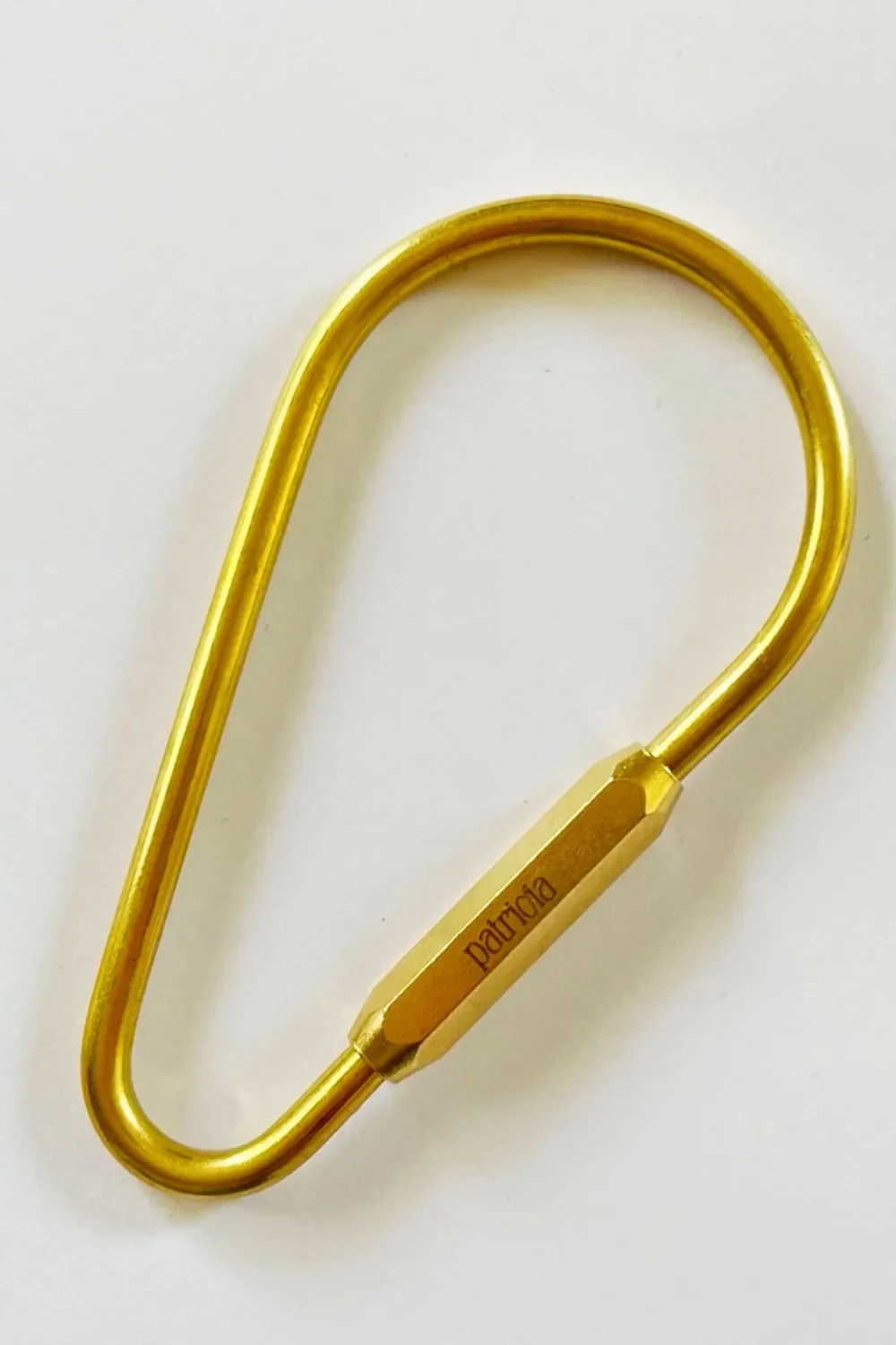 Brass Teardrop Carabiner Keychain