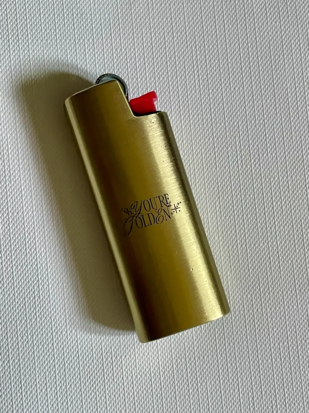 Custom engraved mini bic lighter case