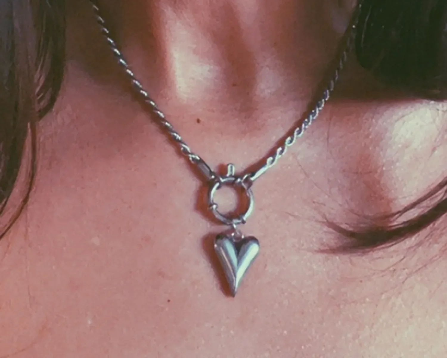 Silver Heart Pendant Necklace