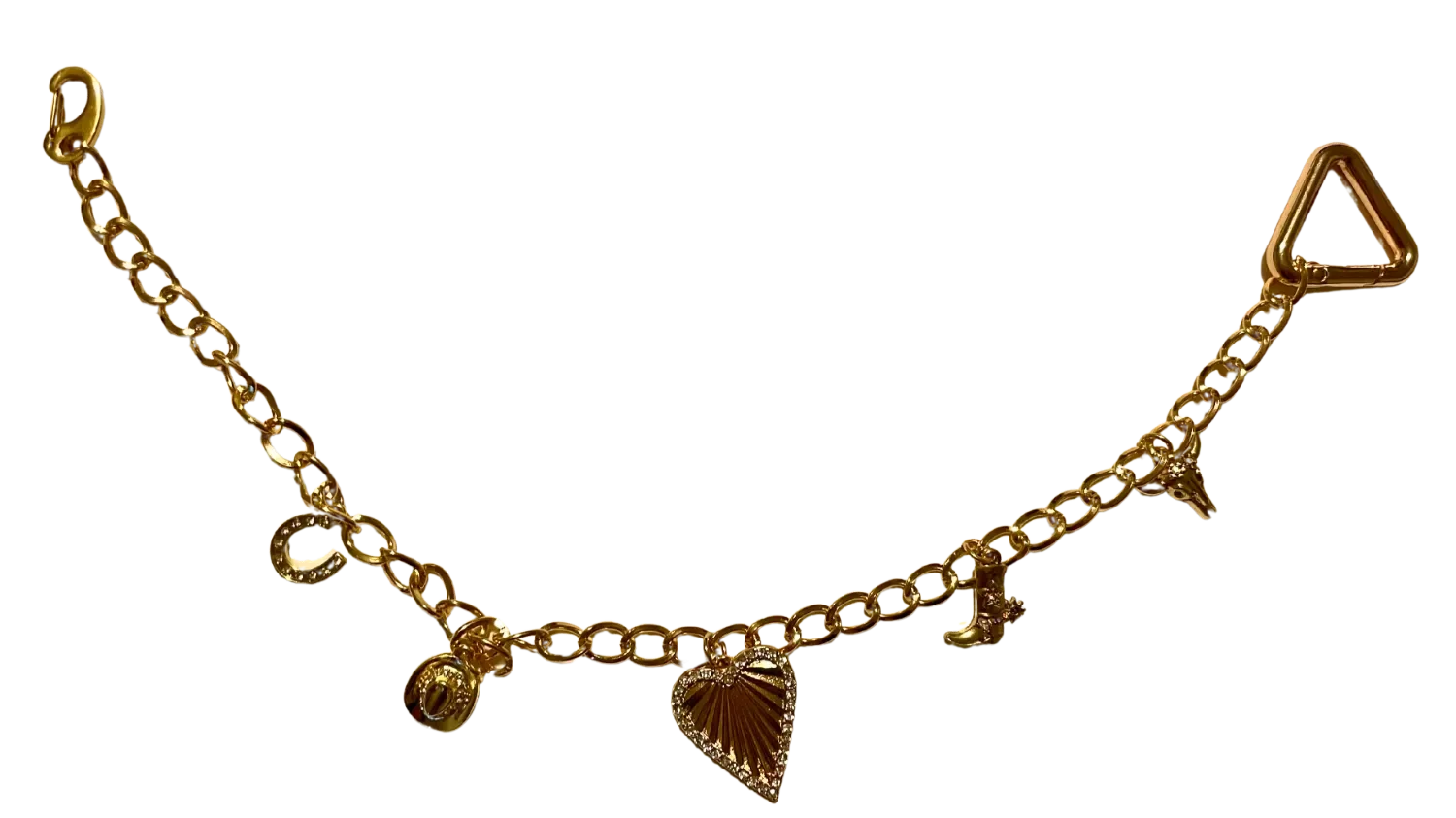 Gold Western Bag Charm Chain