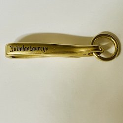 Custom Engraved Brass Belt Hook Key Holder by Babe's hardware