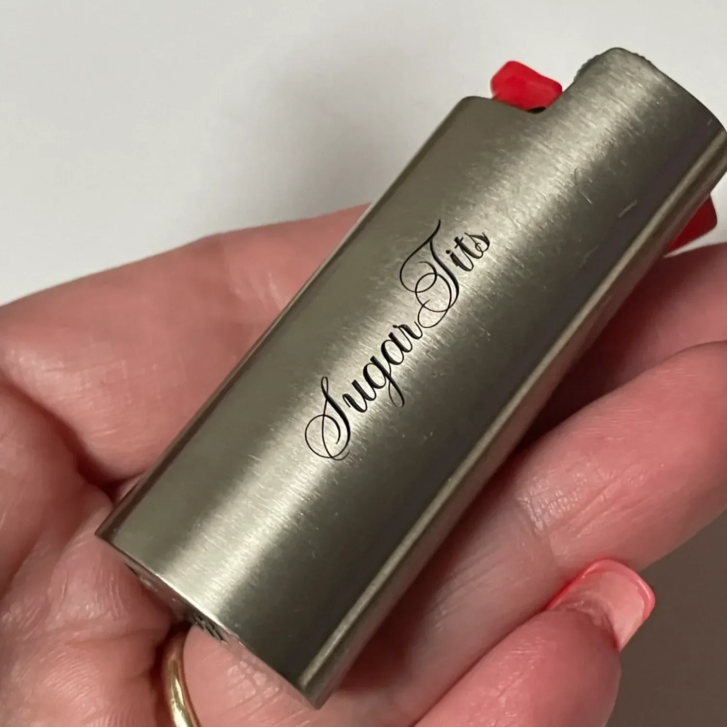 Custom Silver Mini Lighter Case