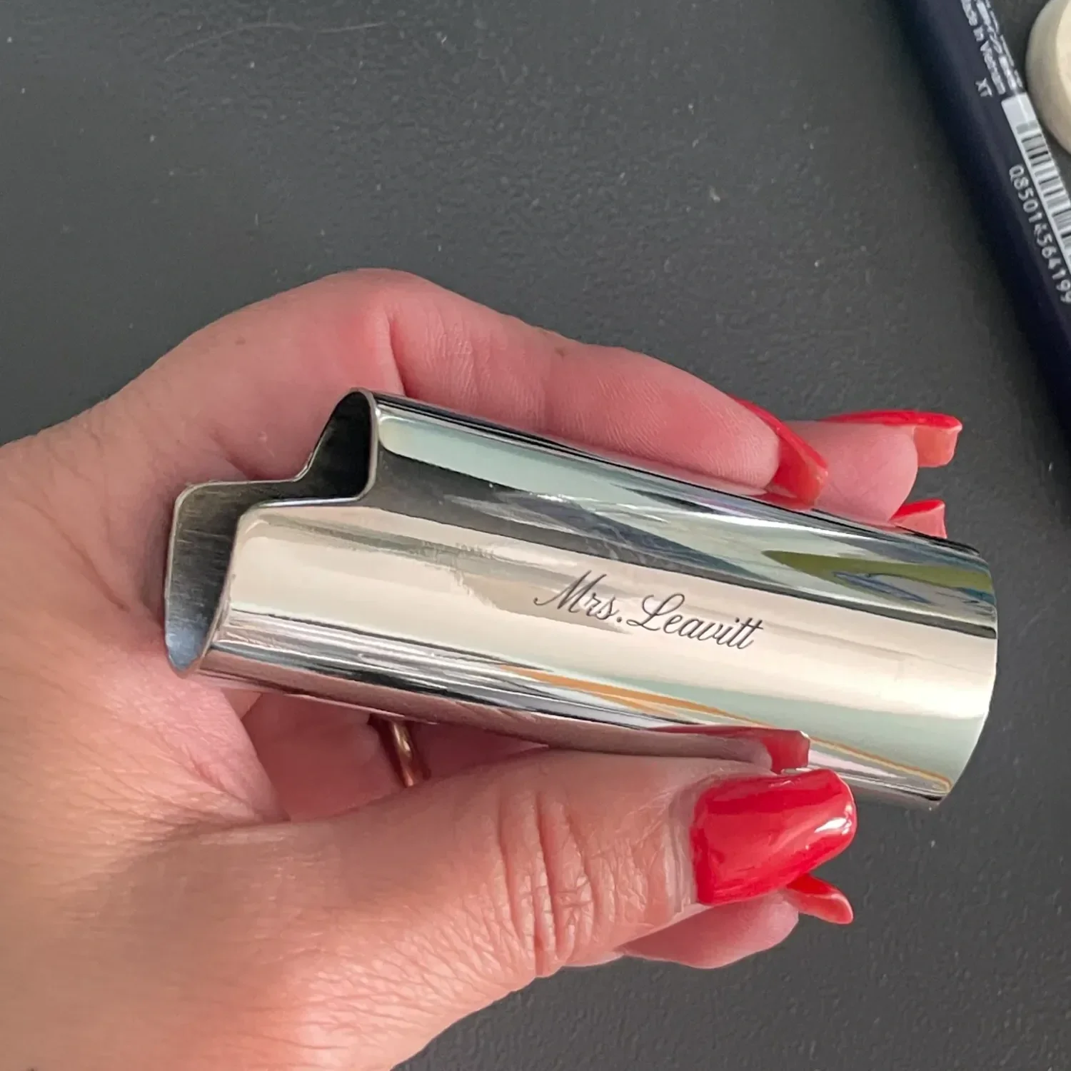 Babe’s Hardware custom engraved stainless steel lighter case