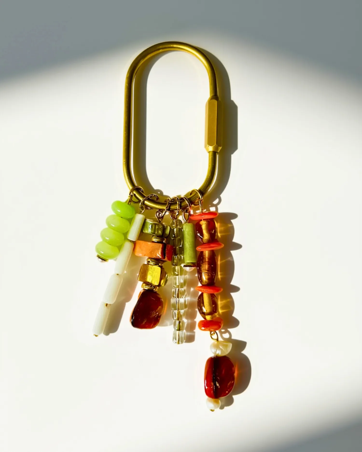 Amber Abalone Bag Charm