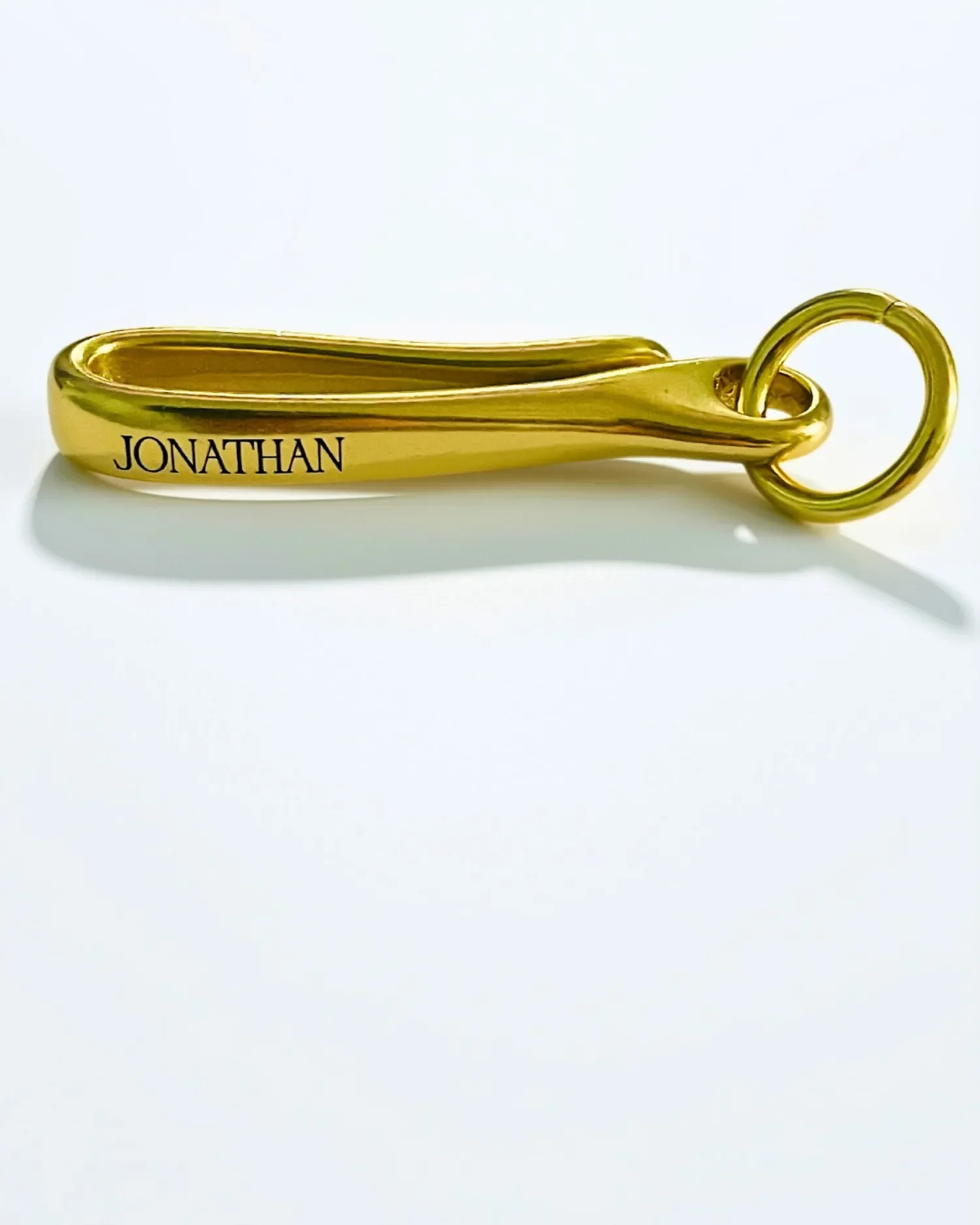Personalized Brass Fish Hook Keychain