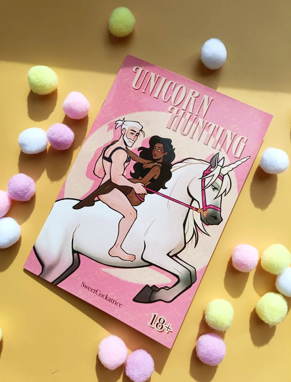 Unicorn Hunting is a spicy Witcher parody zine that came about by a silly play on words. In the Witcher series Geralt is a monster hunter, Yennefer has a *thing* for unicorns. Pair this with the hook up culture phrase "unicorn hunting" - a term where