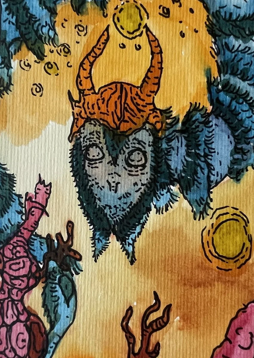 Forest_Horned-creature_multi-watercolour-fineline.jpg