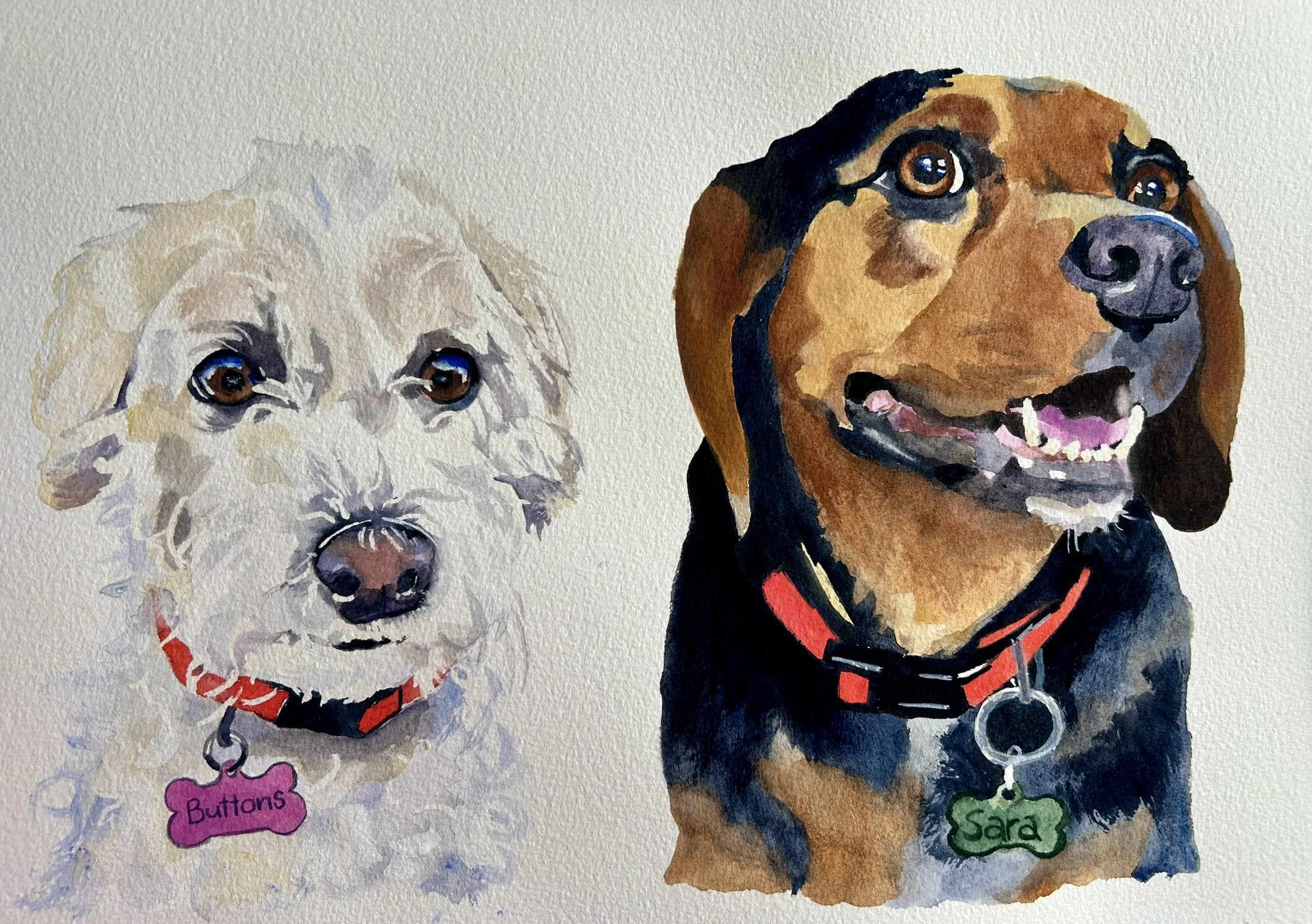 MARCH 2026  -TWO PETS Classic Custom Pet Portrait