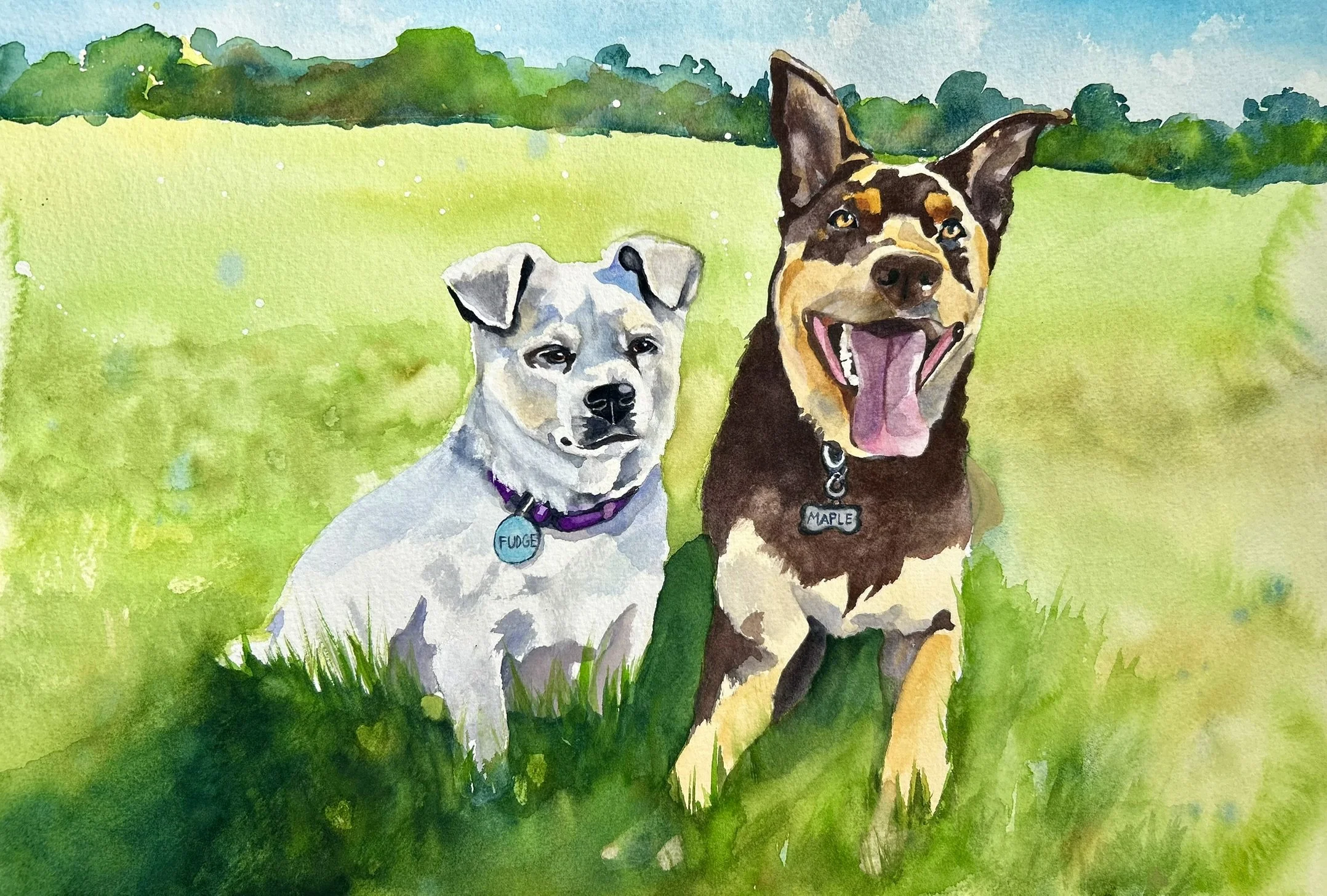 MAY 2026 -TWO PETS Classic Custom Pet Portrait
