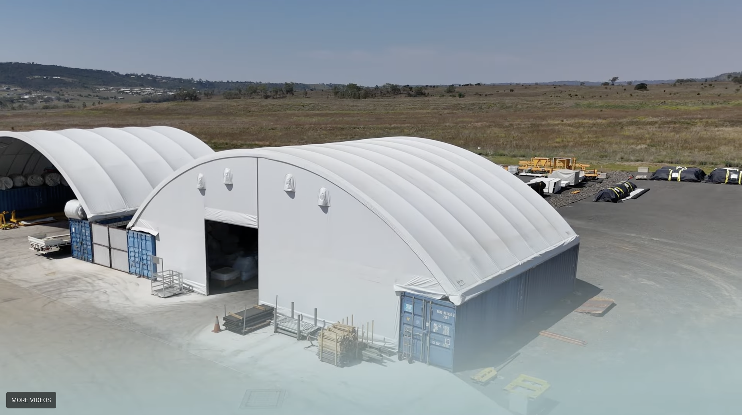 DDT 21m x 12m Container Domes Australia installation in Toowoomba