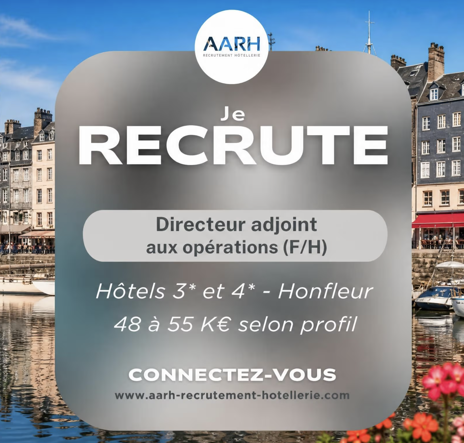 Recrutement, directeur, adjoint des opérations Hôtel trois et quatre étoiles à Honfleur
