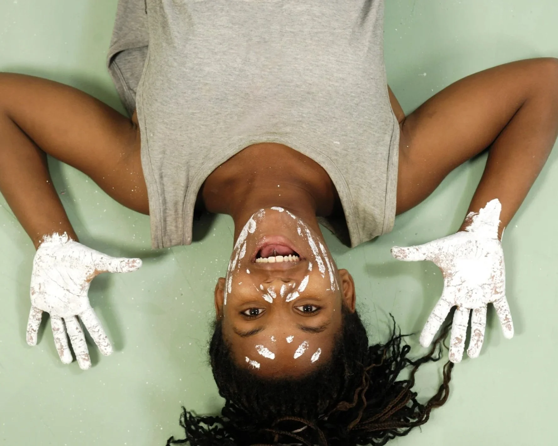 teens with messy creative hands