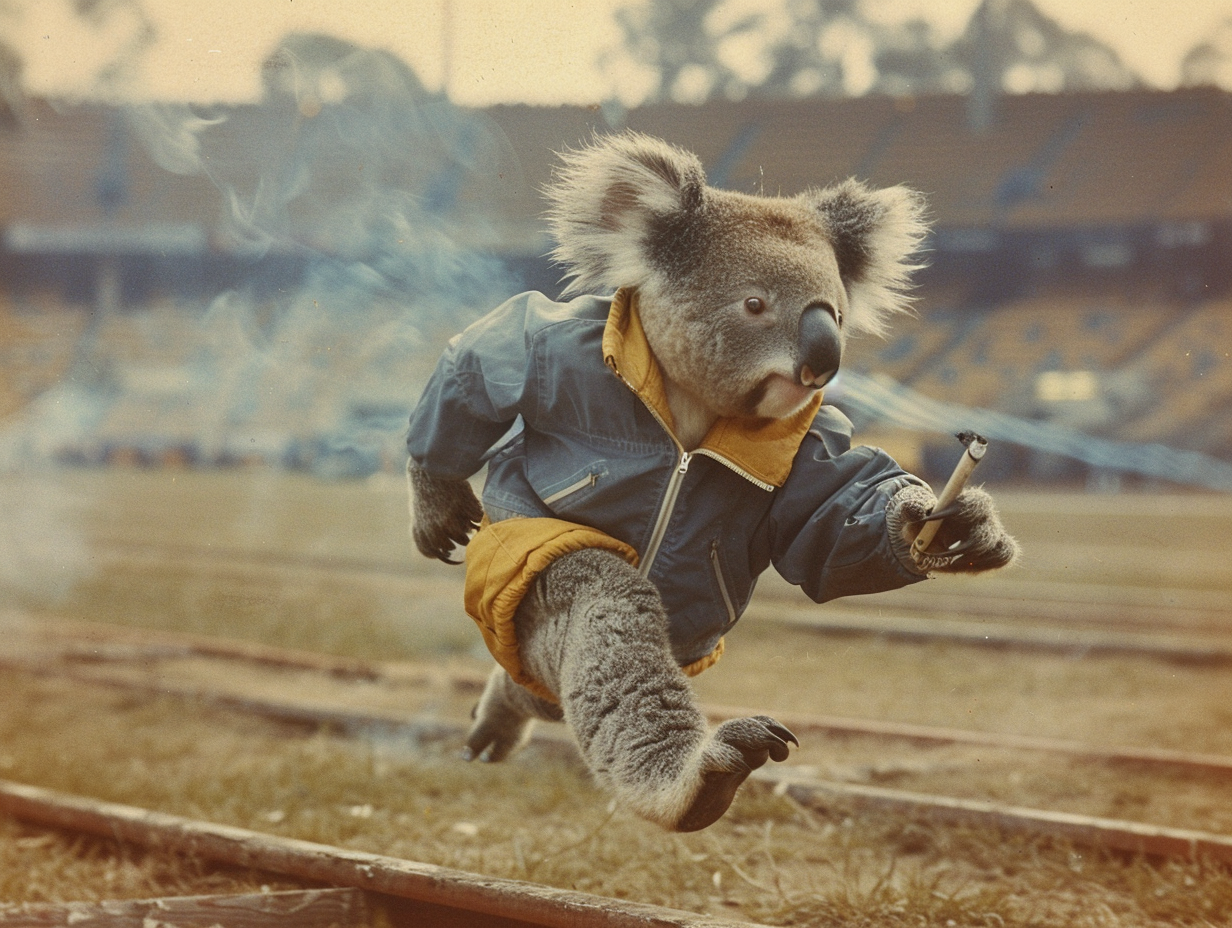 ricardollavador_A_koala_dressed_in_sportswear_throwing_a_javeli_1099f7a7-cdab-4b5b-a308-e90453c26018.PNG
