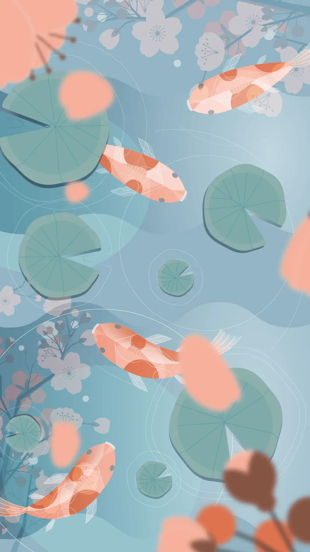 Ambient animated installation 'Sumo Bjorvika' for Sumo Restaurant in Oslo, featuring Geisha and koi fish