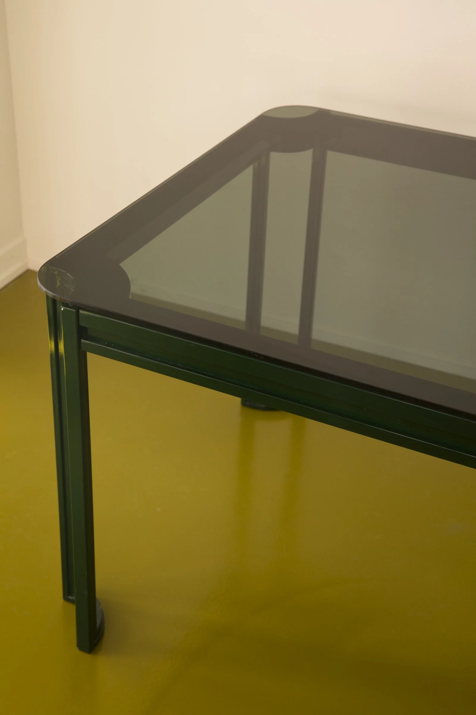 1970's Steel Glass Table