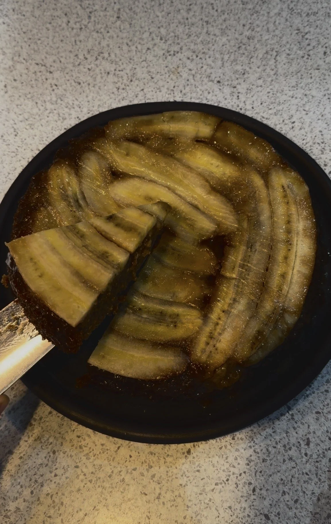 Salted Caramel Banana Cake