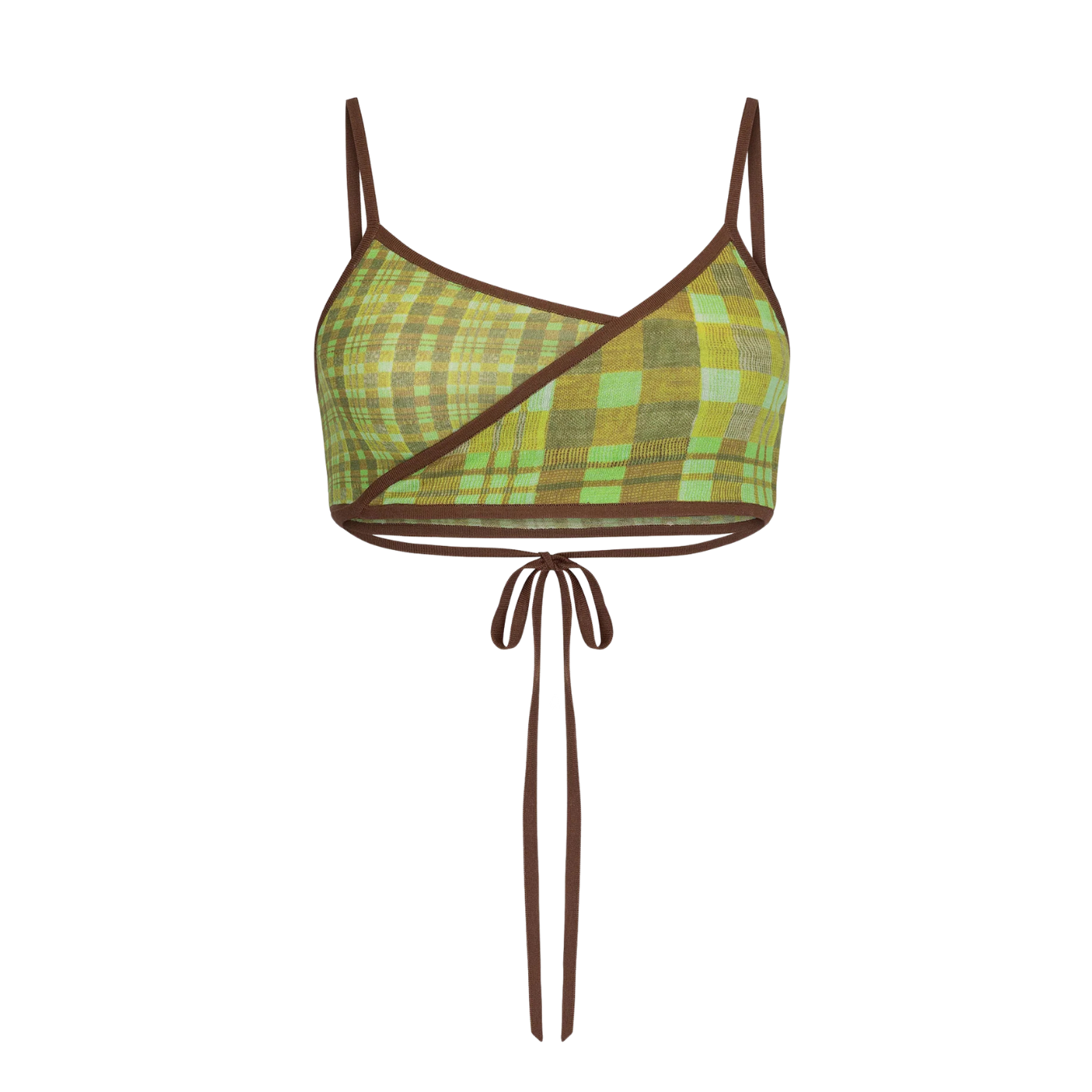 NAGNATA - Isola Check Wrap Top