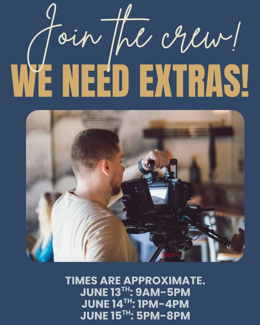 Interested in being a part of our upcoming project this summer? Fill out the interest form here: https://www.timmonsproductions.com/extra

 #featurefilm #film #timmonsproductions #clarksville #clarksvilletn #clarksvillephotographer