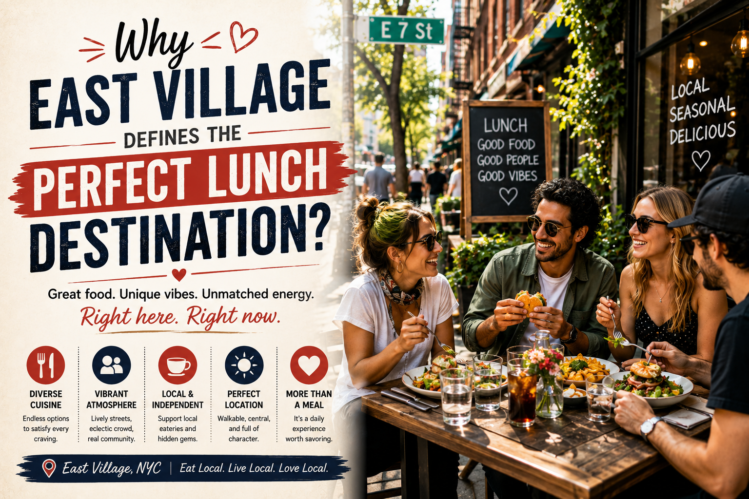Why East Village Defines the Perfect Lunch Destination?