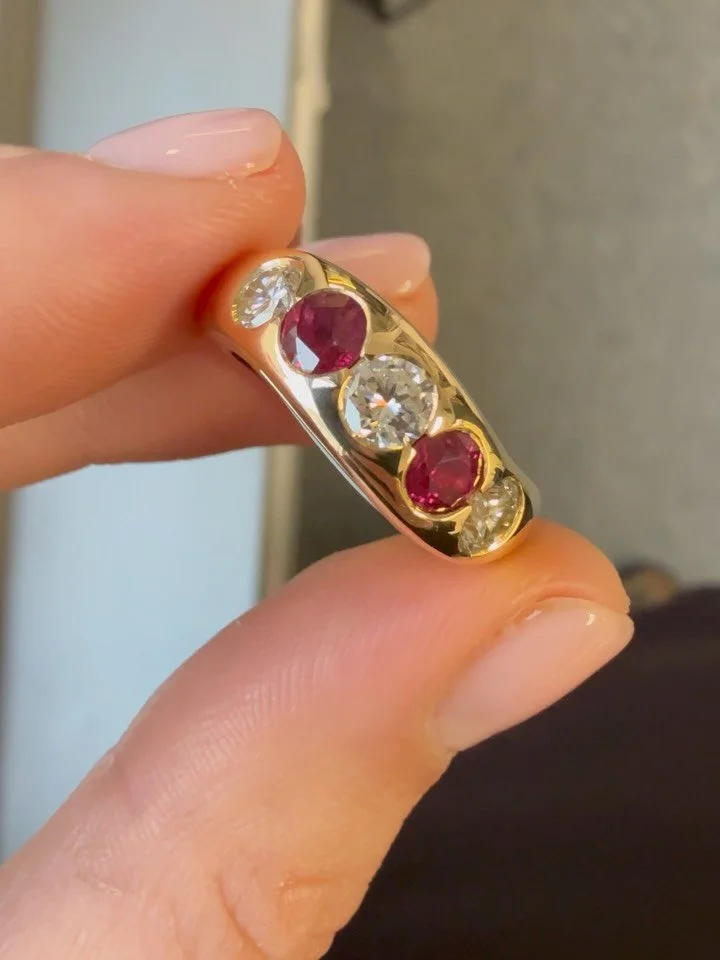natural diamonds &amp; rubies for Maya