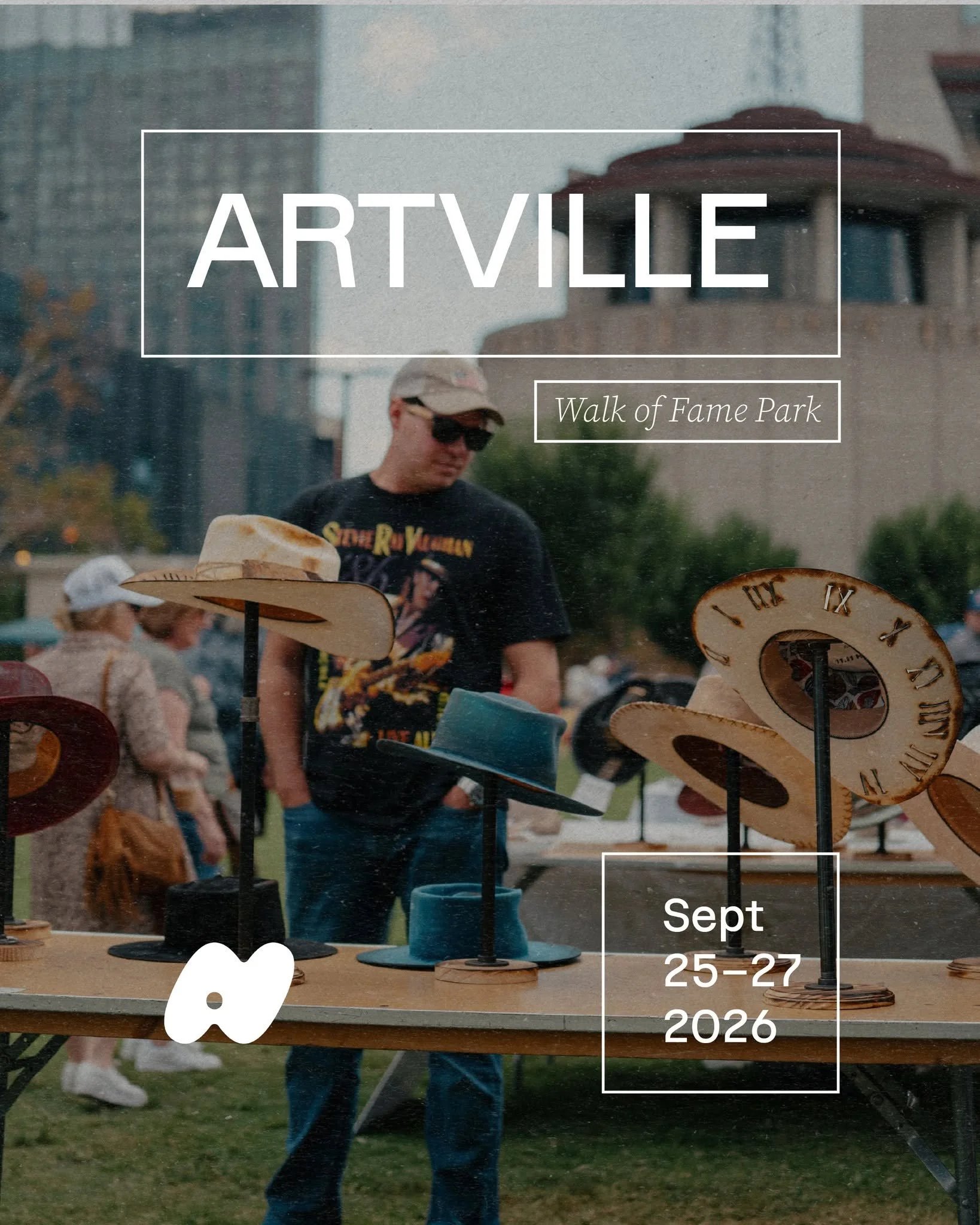 Artville event poster announcing the Walk of Fame Park event in Downtown Nashville from September 25 to 27, 2026.