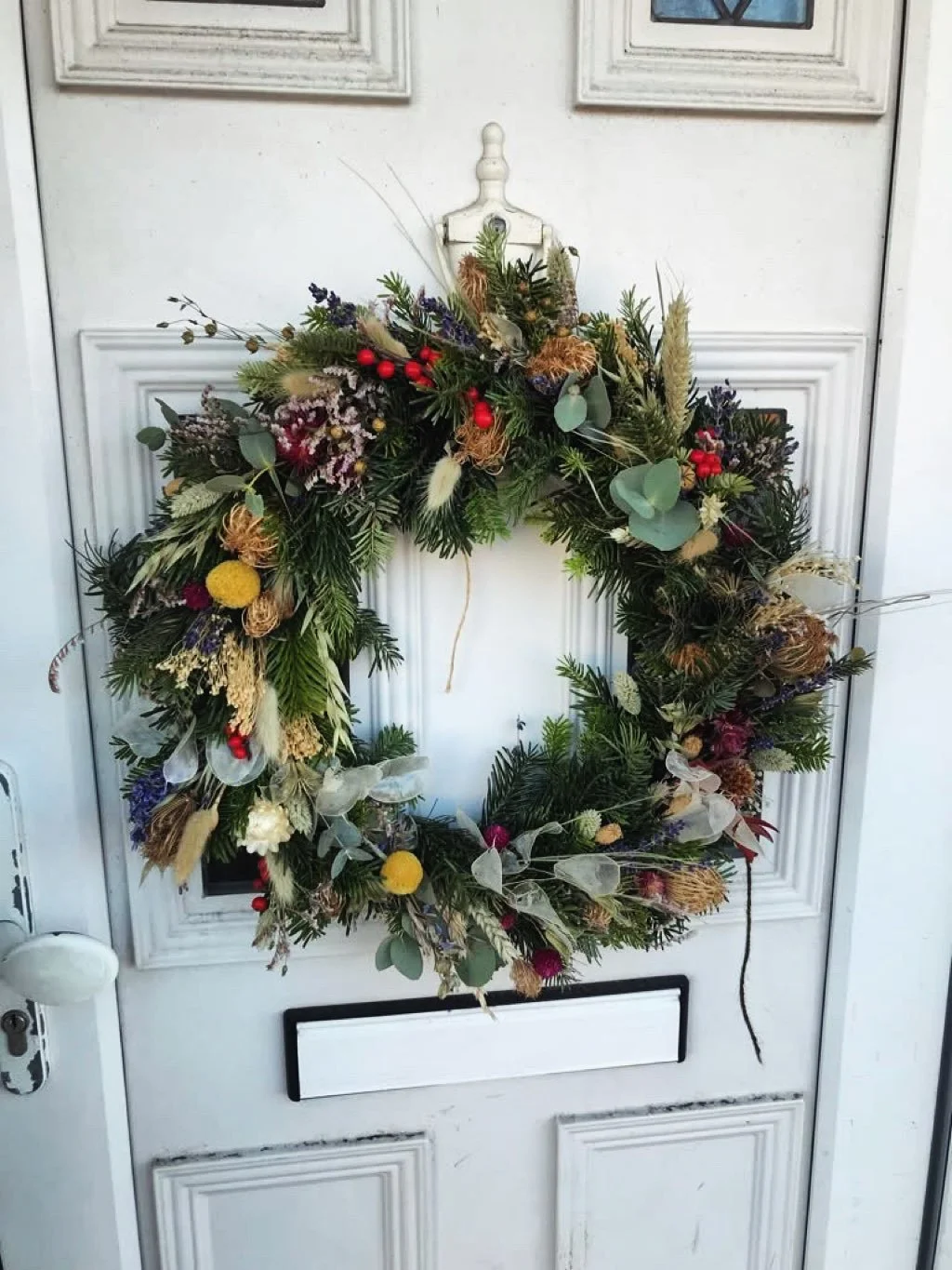 W R E A T H S

Please get in touch via DM if you&rsquo;d like to reserve your own hyper-local Christmas wreath this year. I&rsquo;m selling each for &pound;35 and they&rsquo;ll all look a bit like this one 🥰 I have limited stocks as pretty much all 