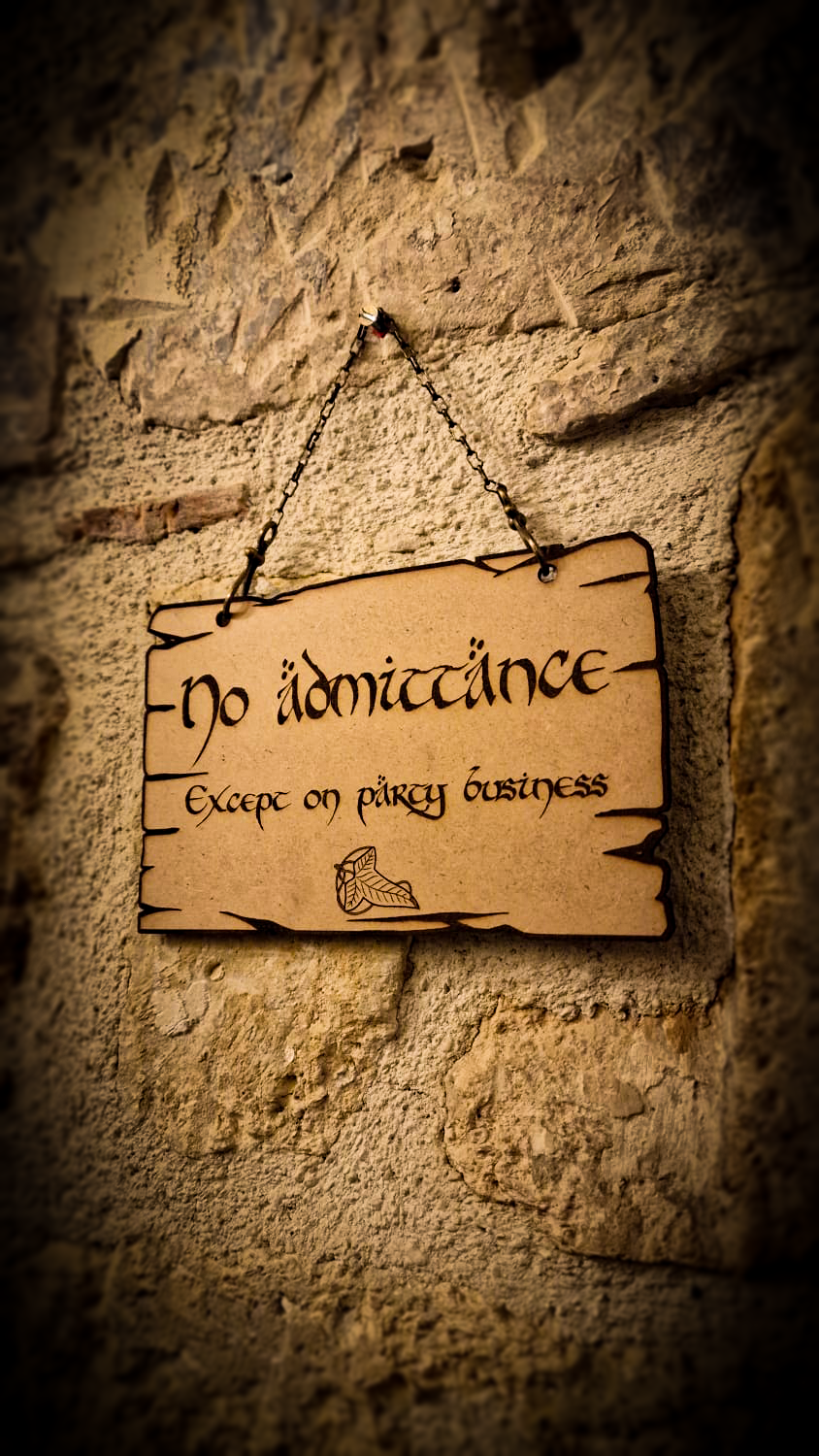 No admittance