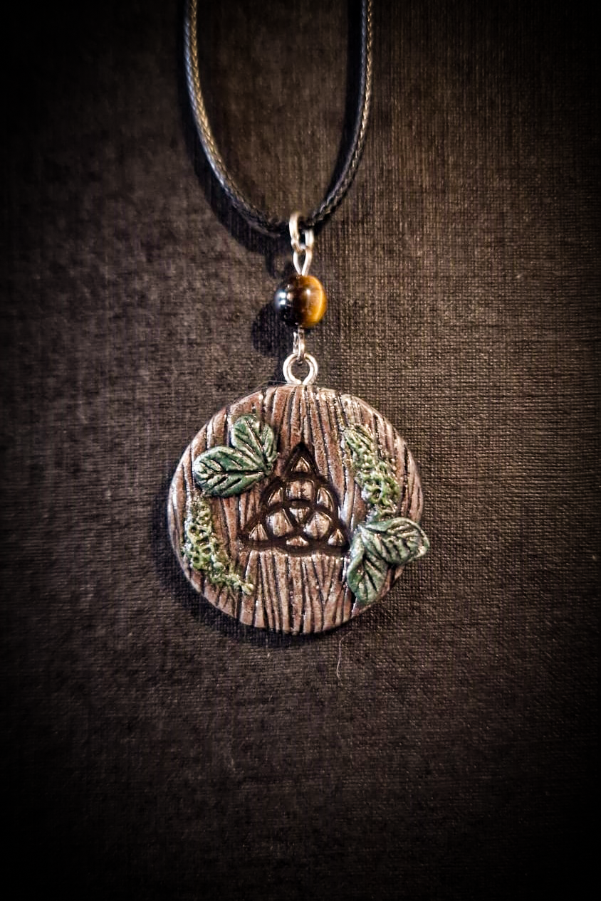 Amulette Triquetra - Œil de Tigre