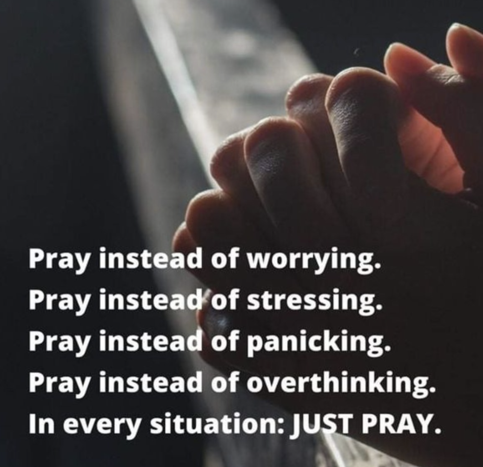 ARE YOU PRAYING ABOUT IT, OR THINKING ABOUT IT.