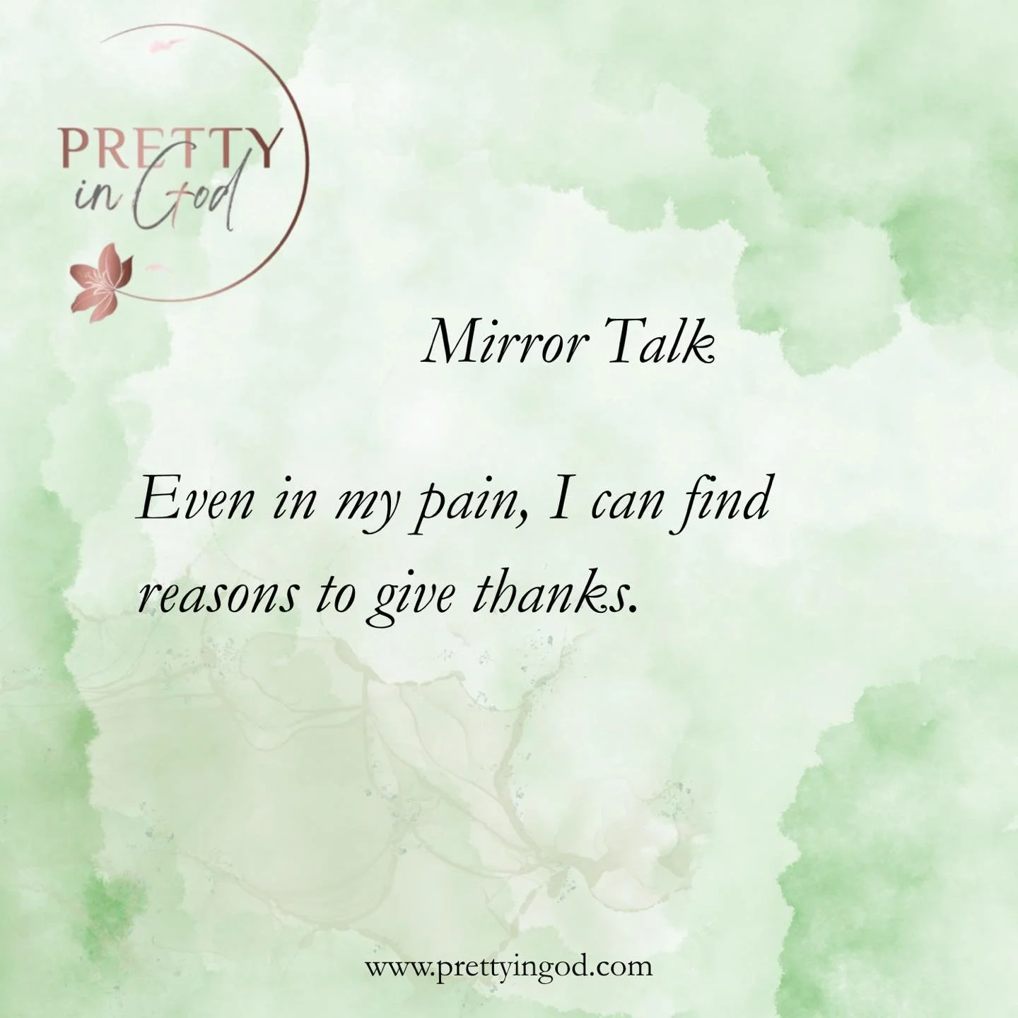 Pain doesn&rsquo;t erase gratitude &mdash; sometimes it&rsquo;s what makes gratitude real. 💚

Even in the hurting places, God is still near, still steady, still giving me reasons to say &ldquo;thank You.&rdquo;

Say it with me today:
&ldquo;Even in 