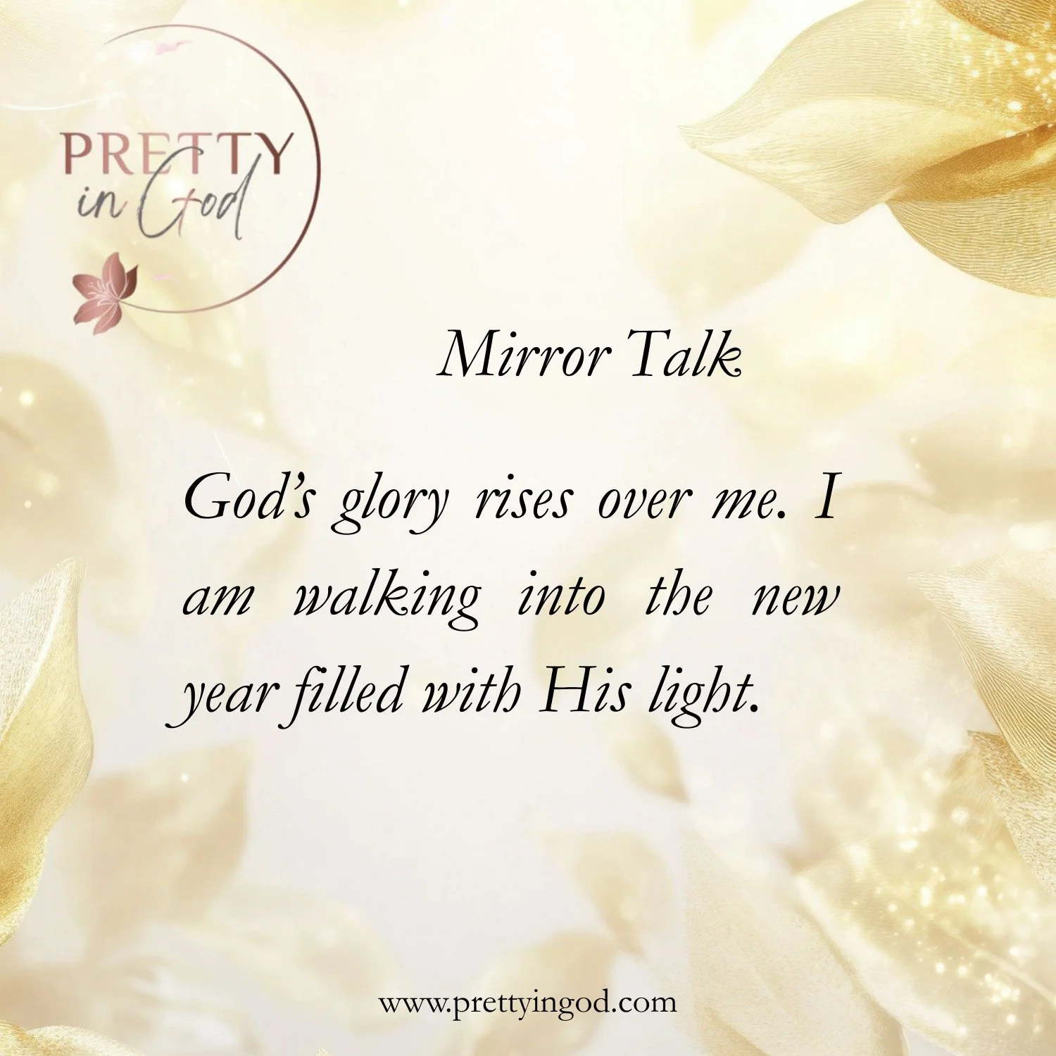 I&rsquo;m not stepping into the new year alone &mdash; God&rsquo;s glory goes before me.�This year, I walk forward covered in His light 🤍

#PrettyInGod #MirrorTalk #LightHasCome #NewYearWithGod #ChristianWomen #FaithIn2026 #WalkInTheLight #GodsGlory