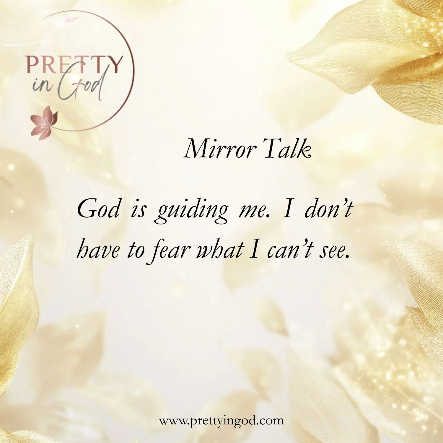 Even when the path feels blurry, God is never confused. ✨
He sees what I can&rsquo;t, He knows what I don&rsquo;t, and He&rsquo;s leading me one step at a time.

Today&rsquo;s reminder:
I don&rsquo;t have to fear what I can&rsquo;t see &mdash; becaus