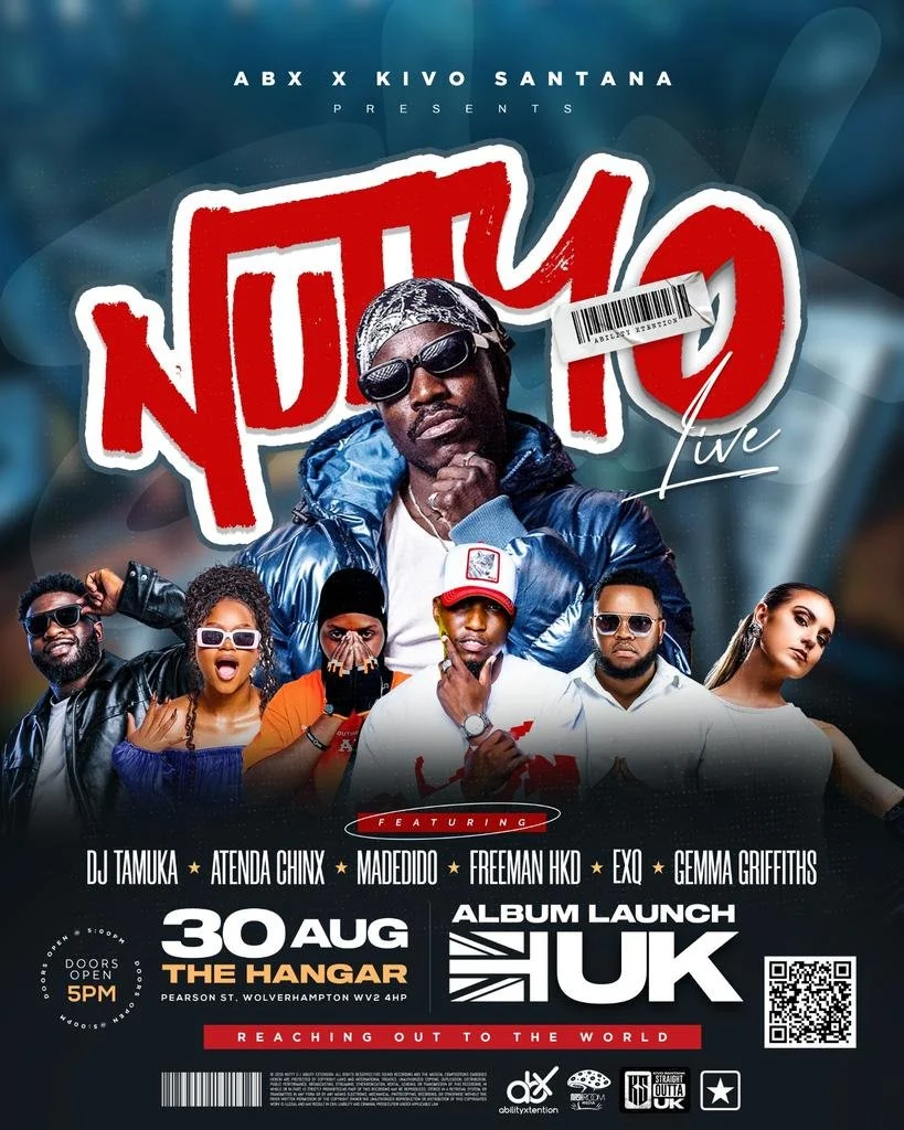Nutty O's UK album launch lands at The Hangar, Wolverhampton on 30 August, marking the start of his global rollout and a fresh chapter in his decade long rise from Mbare to the world stage.