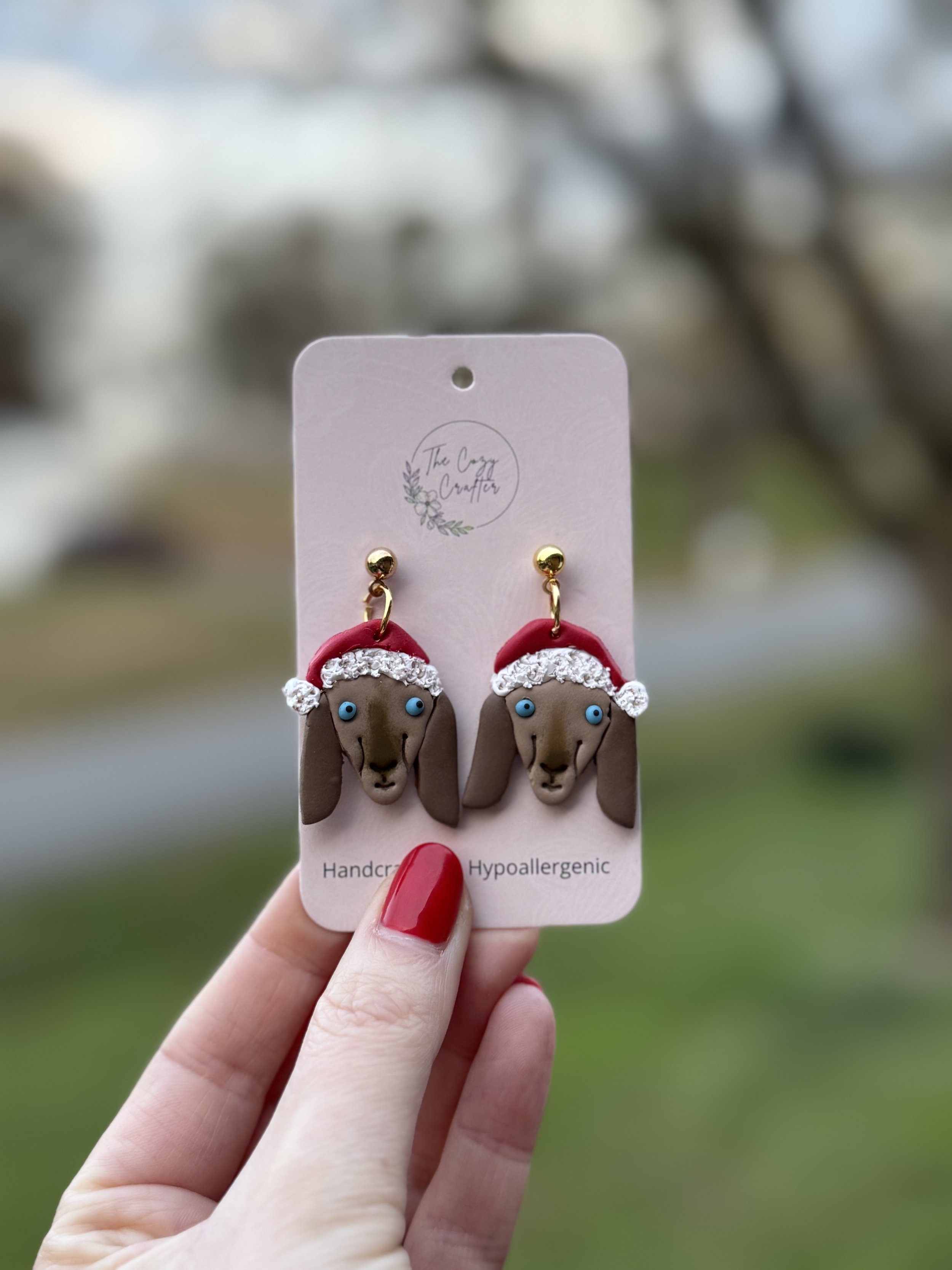 HOLIDAY Farm Charm Goat Mini Nubian Earrings