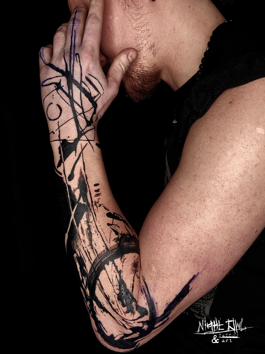 Abstract tattoo sleeve