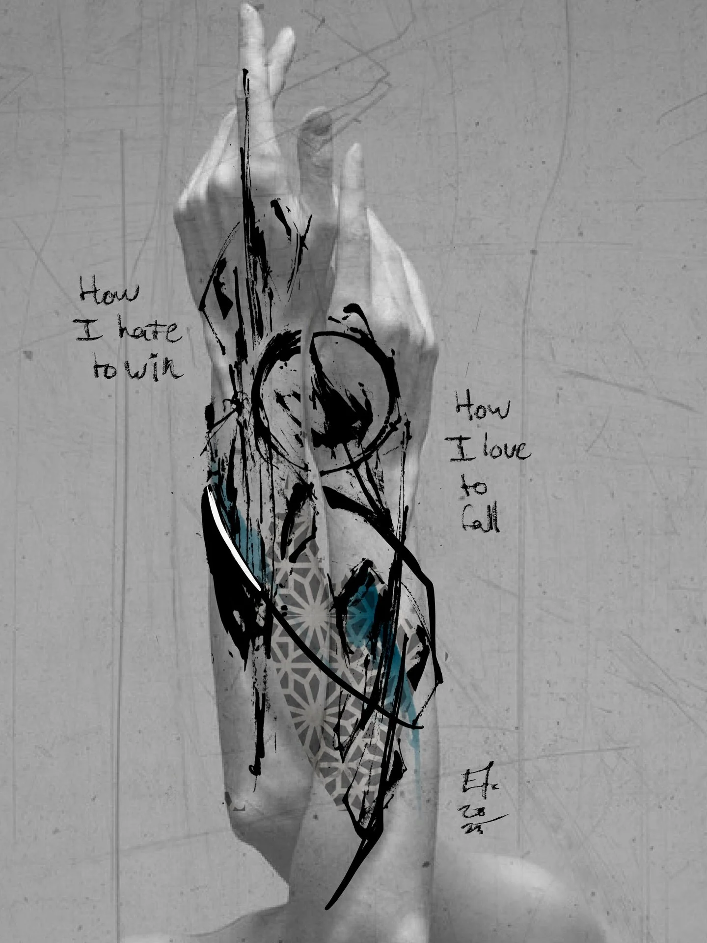 &ldquo;How I hate to win/ How I love to fall&rdquo;
Wanna do! This abstract tattoo concept also works on two separate people. Coz you know... Sharing is caring? 🥰