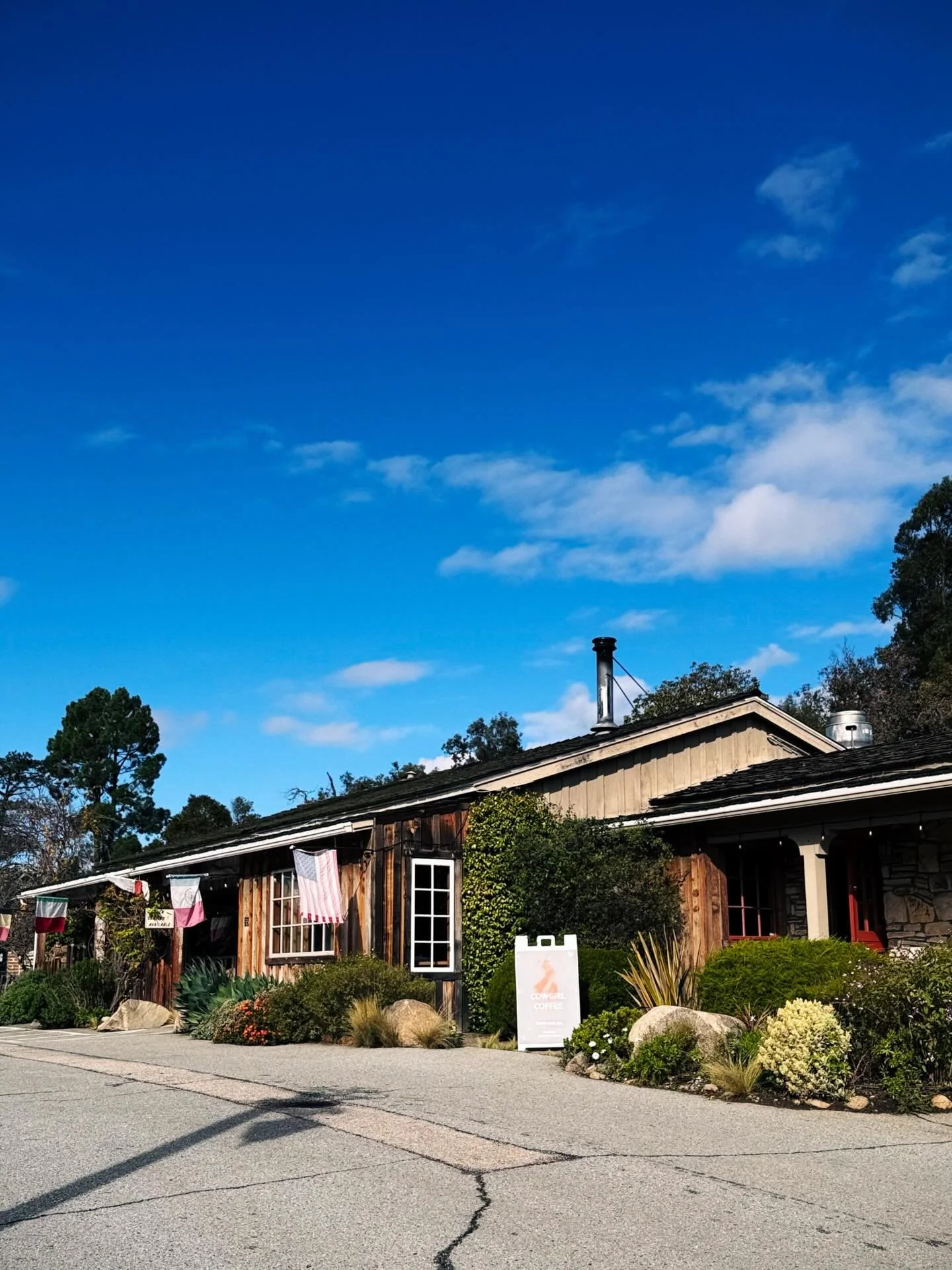 NOW SERVING - COWGIRL COFFEE / CORKSCREW CAF&Eacute;

Carmel Valley Village is a stunning riverside destination deep in the sun drenched Carmel Valley AVA. Known for its historic and rustic charm, world-class wineries, and artisan creamery, you&rsquo