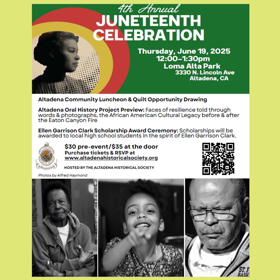 #Altadena #Juneteenth 
Altadenahistoricalsociety.org